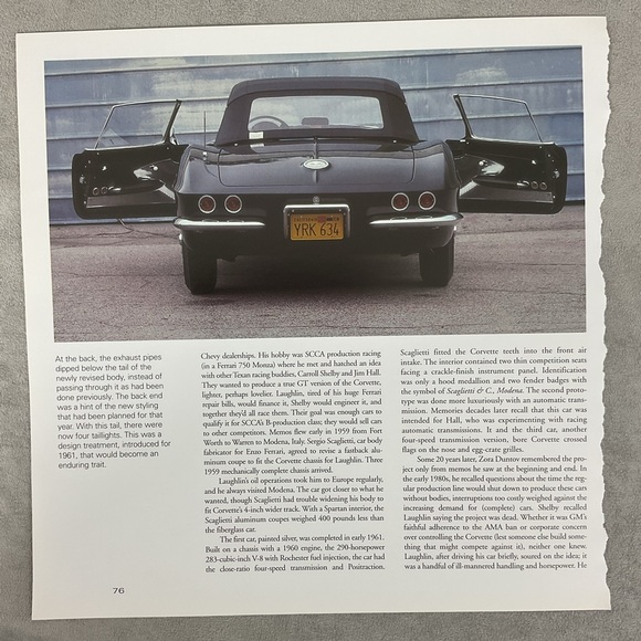 10 vintage high quality Chevrolet Corvette classic car images - Picture 5 of 14